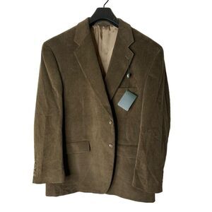 Lauren Ralph Laurel brown corduroy cord blazer suit jacket men's size 46R NEW
